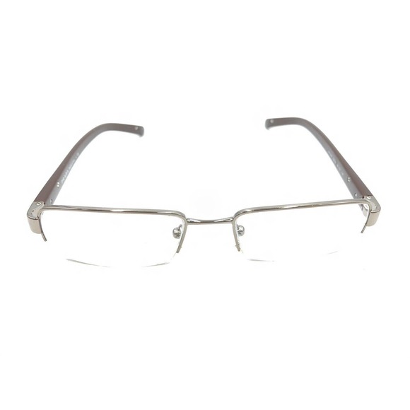 Prada VPR 53M 1BI-1O1 Brown Half Rim Eyeglasses Frames 52-18 135 Italy Designer - Picture 2 of 12